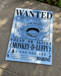 Monkey D. Luffy Wanted Poster Mirror - Silvex Reimagined