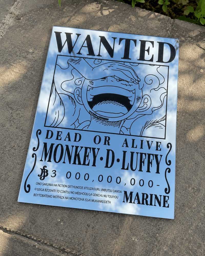 Monkey D. Luffy Wanted Poster Mirror - Silvex Reimagined